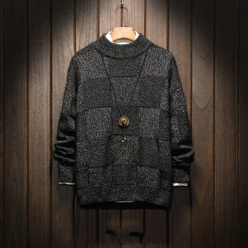 Plaid Knit Sweater
