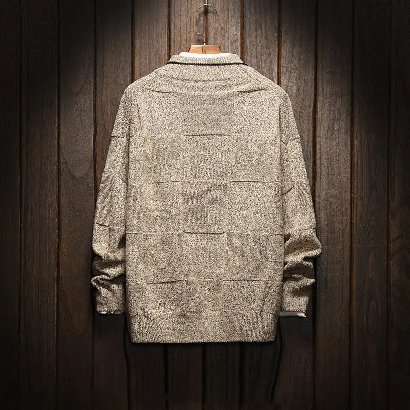 Plaid Knit Sweater