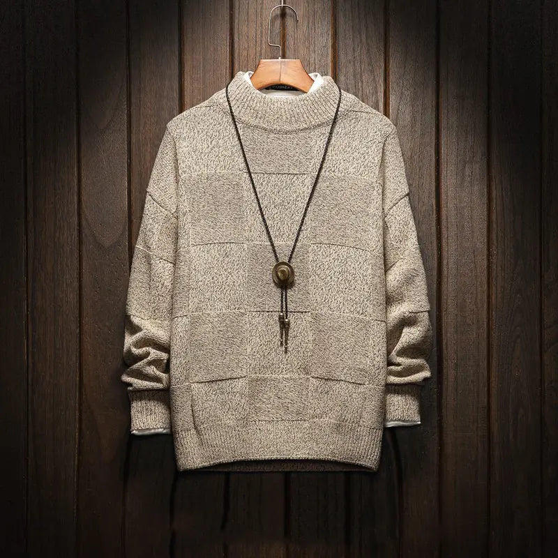 Plaid Knit Sweater