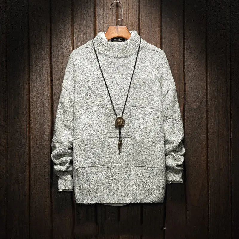 Plaid Knit Sweater