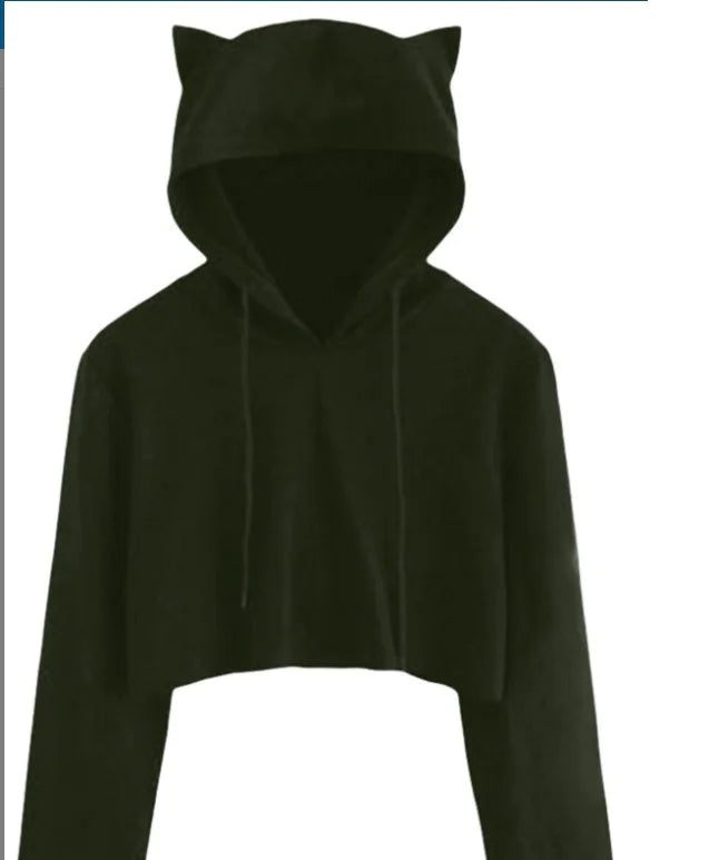 Short Hooded Sweatshirt