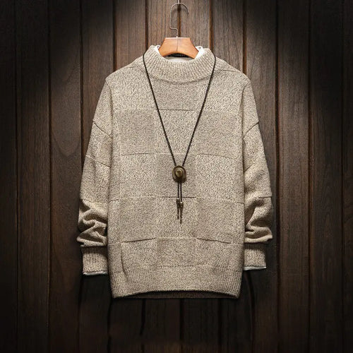 Plaid Knit Sweater