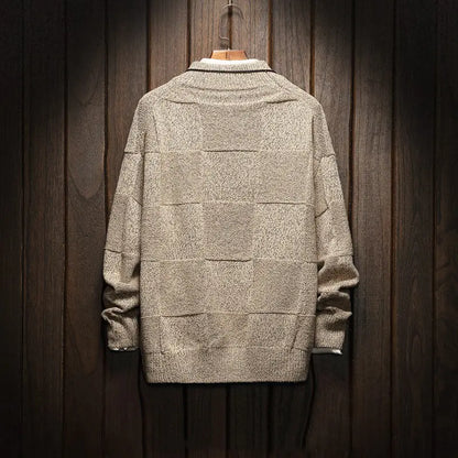 Plaid Knit Sweater