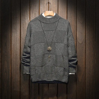 Plaid Knit Sweater