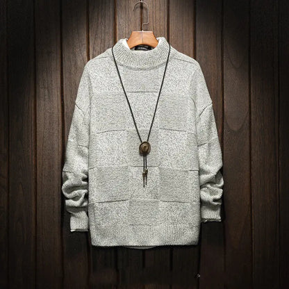 Plaid Knit Sweater